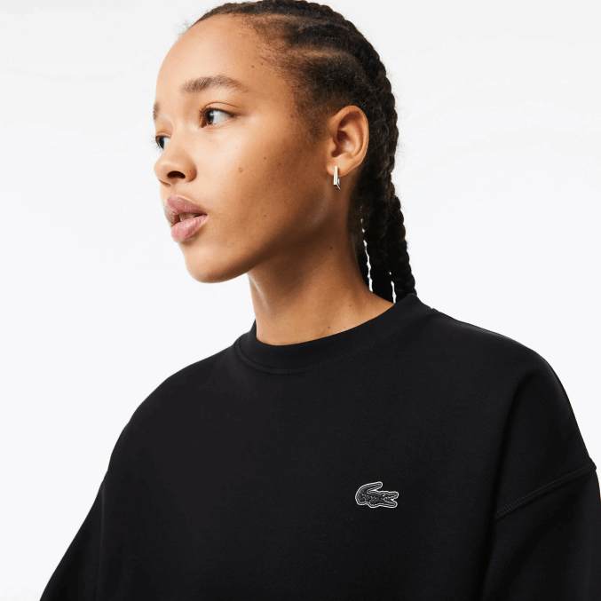 negro 031 VVL0A2391 mujer Lacoste sudadera con logo en la espalda