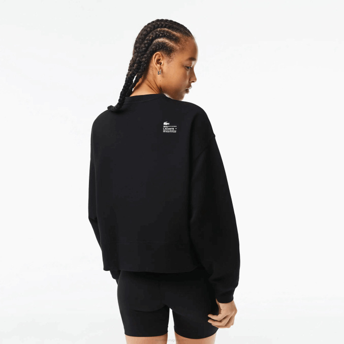 negro 031 VVL0A2391 mujer Lacoste sudadera con logo en la espalda