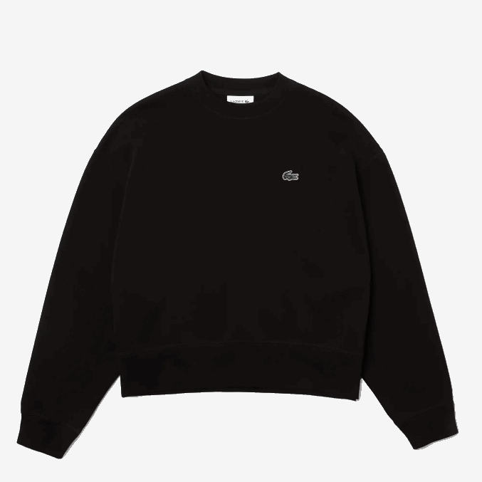 negro 031 VVL0A2391 mujer Lacoste sudadera con logo en la espalda