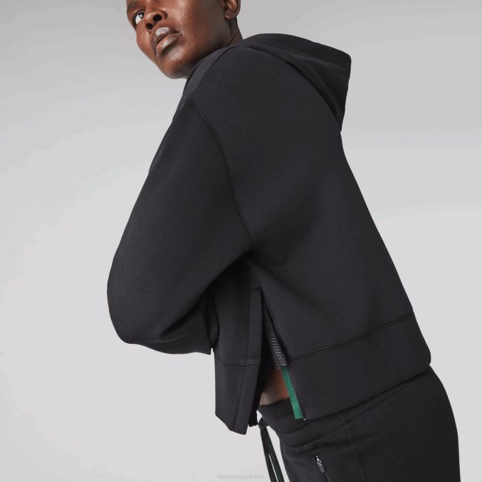 negro 031 VVL0A2417 mujer Lacoste sudadera con capucha