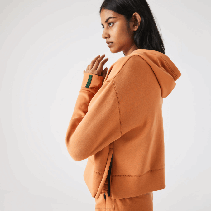 wwc naranja VVL0A2418 mujer Lacoste sudadera con capucha