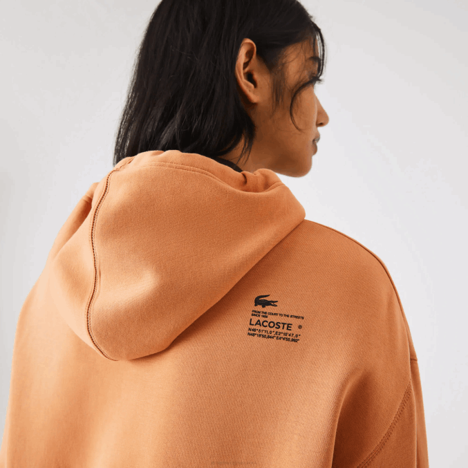 wwc naranja VVL0A2418 mujer Lacoste sudadera con capucha