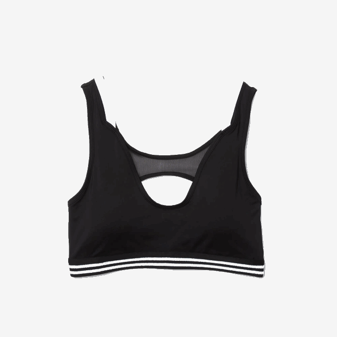 negro blanco negro 6kj VVL0A2598 mujer Lacoste sujetador deportivo con detalles en contraste