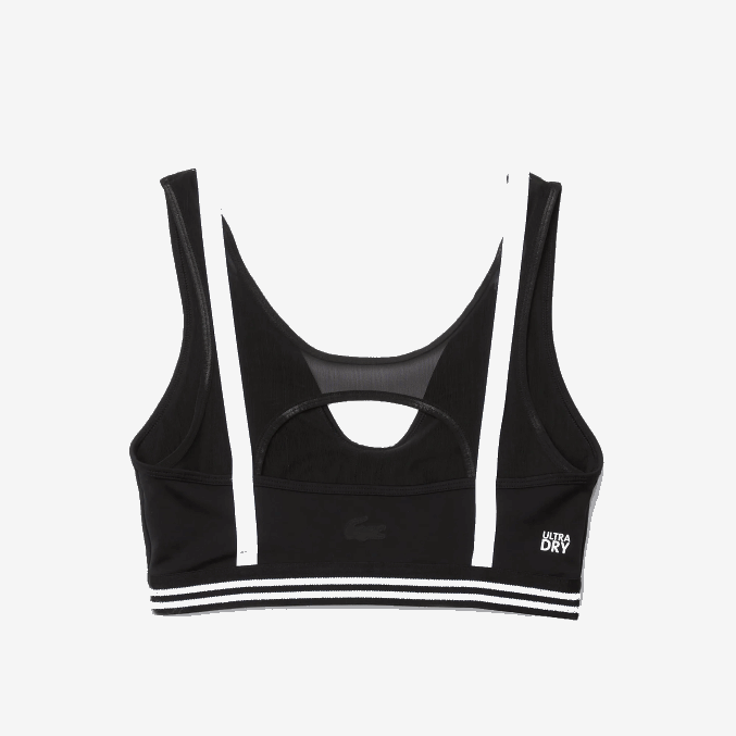 negro blanco negro 6kj VVL0A2598 mujer Lacoste sujetador deportivo con detalles en contraste