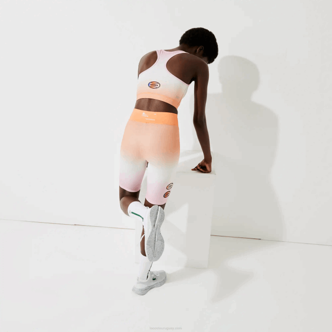 rosa blanco naranja dfk VVL0A2572 mujer Lacoste Sujetador deportivo sport summer pack racer back