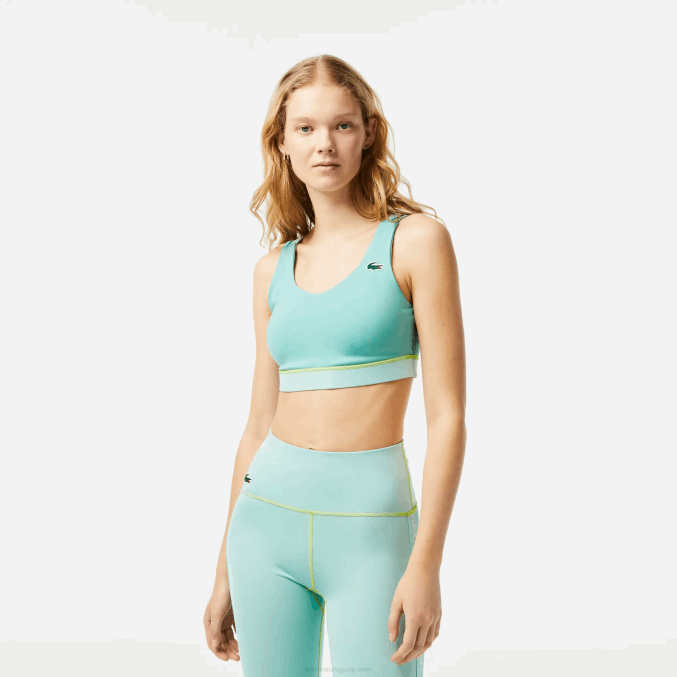verde claro cr5 VVL0A2453 mujer Lacoste Sujetador sport ultra dry de poliéster reciclado