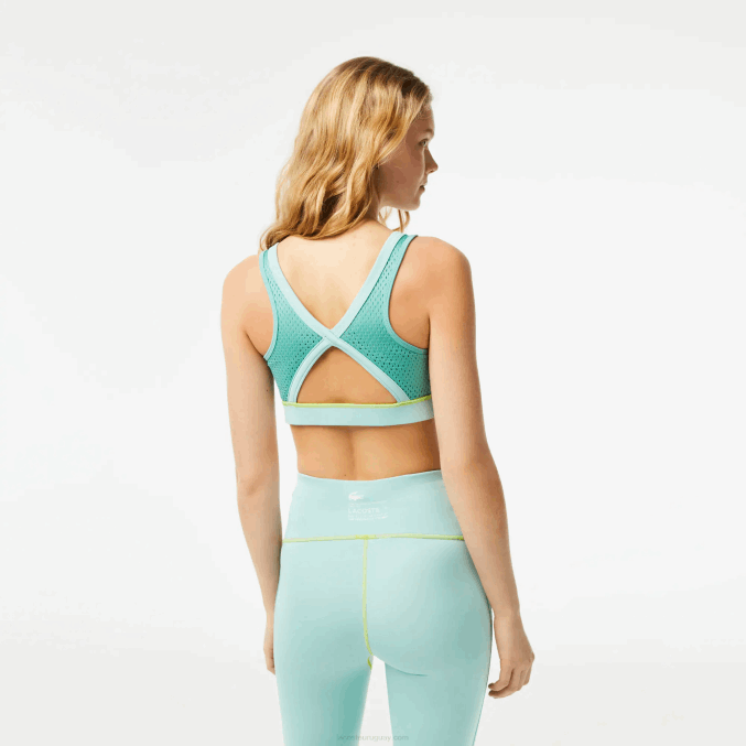 verde claro cr5 VVL0A2453 mujer Lacoste Sujetador sport ultra dry de poliéster reciclado