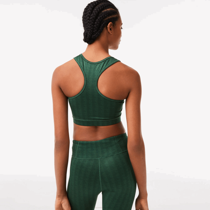 verde d1r VVL0A2577 mujer Lacoste sujetador deportivo con estampado deportivo