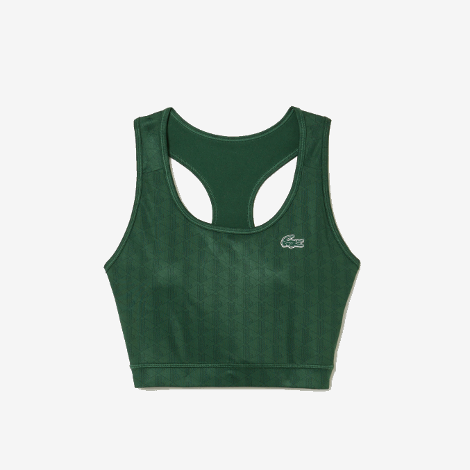 verde d1r VVL0A2577 mujer Lacoste sujetador deportivo con estampado deportivo