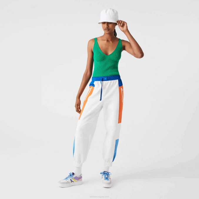 ldm verde VVL0A2647 mujer Lacoste camiseta sin mangas de canalé sin costuras