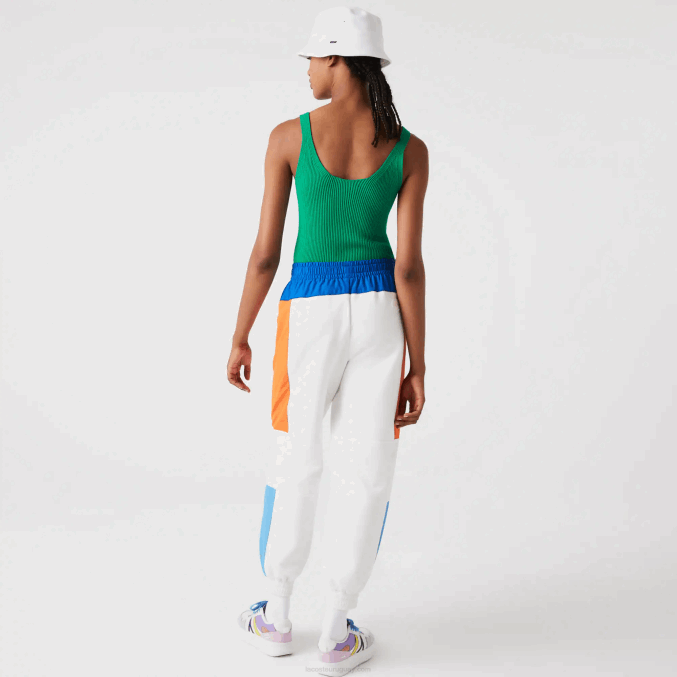 ldm verde VVL0A2647 mujer Lacoste camiseta sin mangas de canalé sin costuras