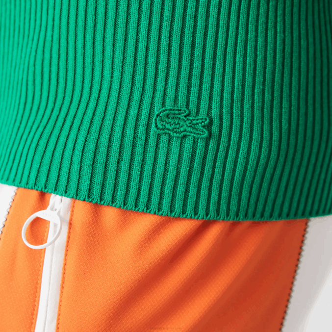 ldm verde VVL0A2647 mujer Lacoste camiseta sin mangas de canalé sin costuras