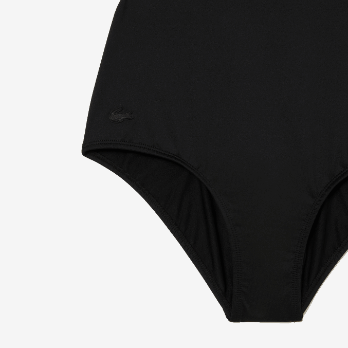 negro 031 VVL0A2459 mujer Lacoste traje de baño de una pieza de poliéster reciclado