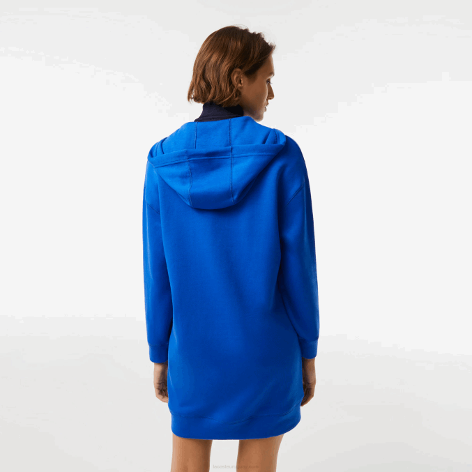 azul k1q VVL0A2473 mujer Lacoste vestido holgado de piqué de algodón