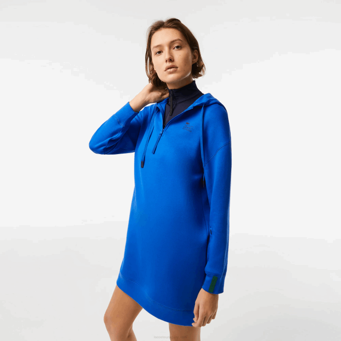 azul k1q VVL0A2473 mujer Lacoste vestido holgado de piqué de algodón