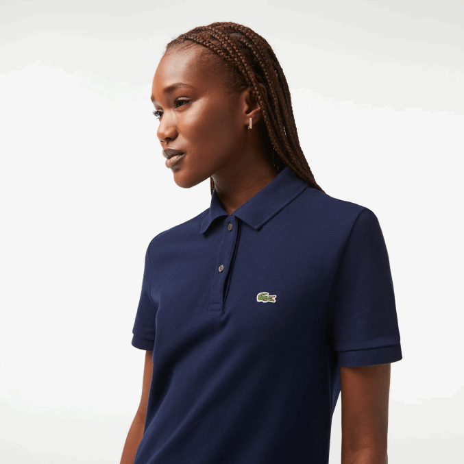 azul marino 166 VVL0A2361 mujer Lacoste vestido tipo polo de punto piqué