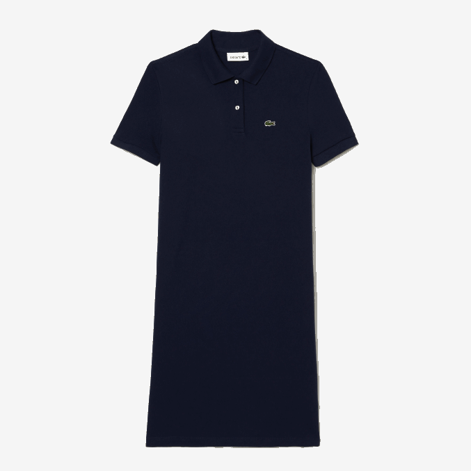 azul marino 166 VVL0A2361 mujer Lacoste vestido tipo polo de punto piqué