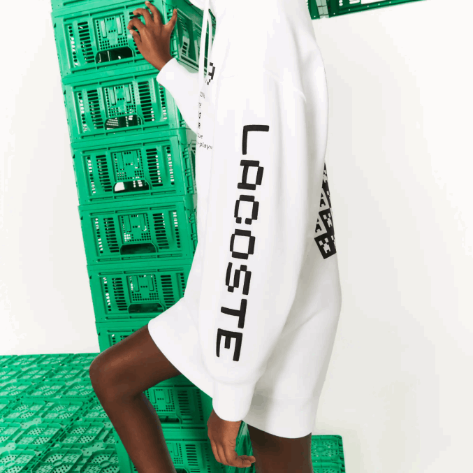 blanco 001 VVL0A2521 mujer Lacoste vestido con capucha de polar orgánico live x minecraft