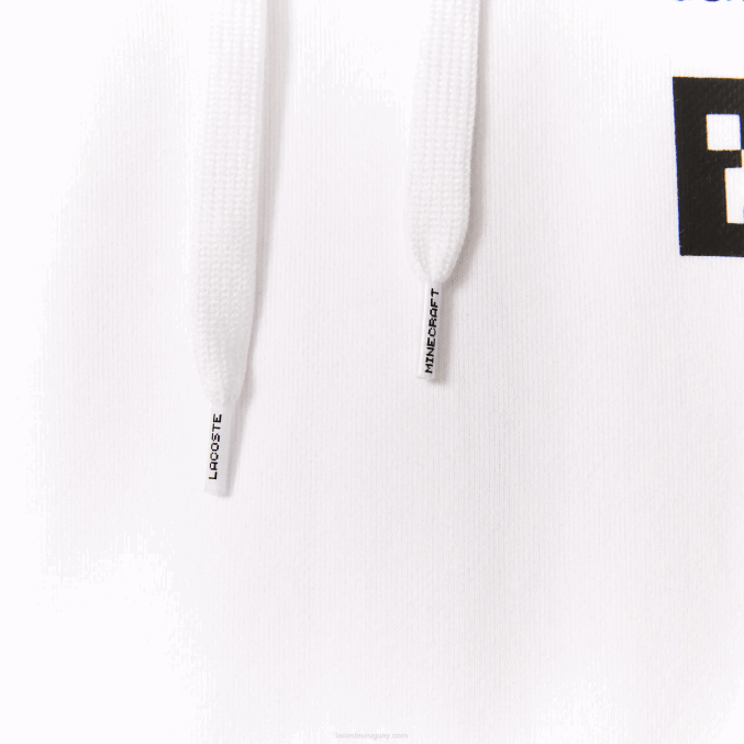 blanco 001 VVL0A2521 mujer Lacoste vestido con capucha de polar orgánico live x minecraft