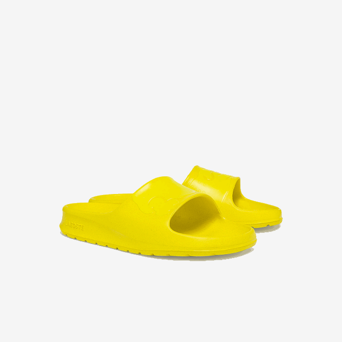 amarillo claro ly2 VVL0A2712 mujer Lacoste chanclas sintéticas croco 2.0 con logo