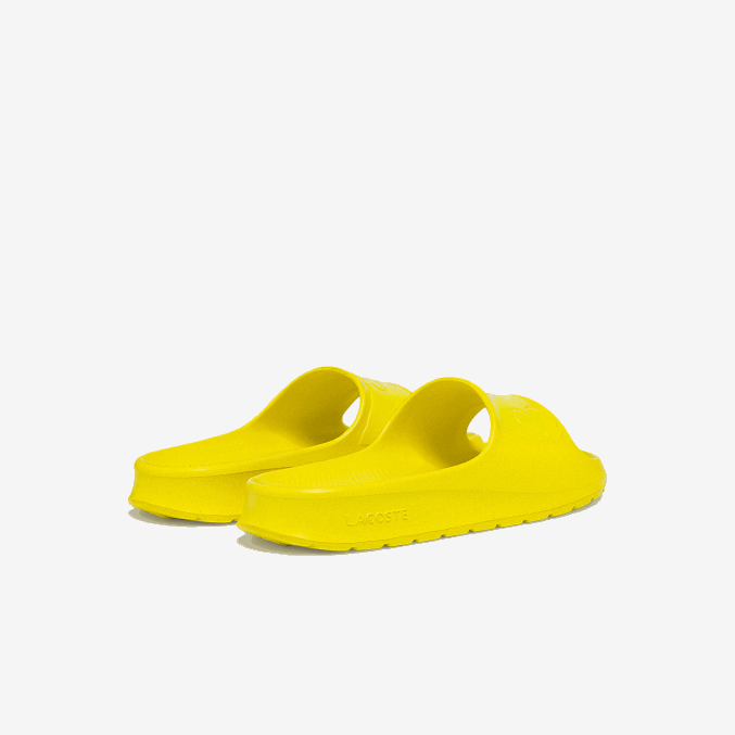 amarillo claro ly2 VVL0A2712 mujer Lacoste chanclas sintéticas croco 2.0 con logo