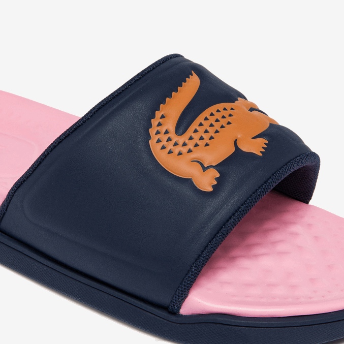 azul marino y naranja 325 VVL0A2736 mujer Lacoste chanclas sintéticas croco dualiste