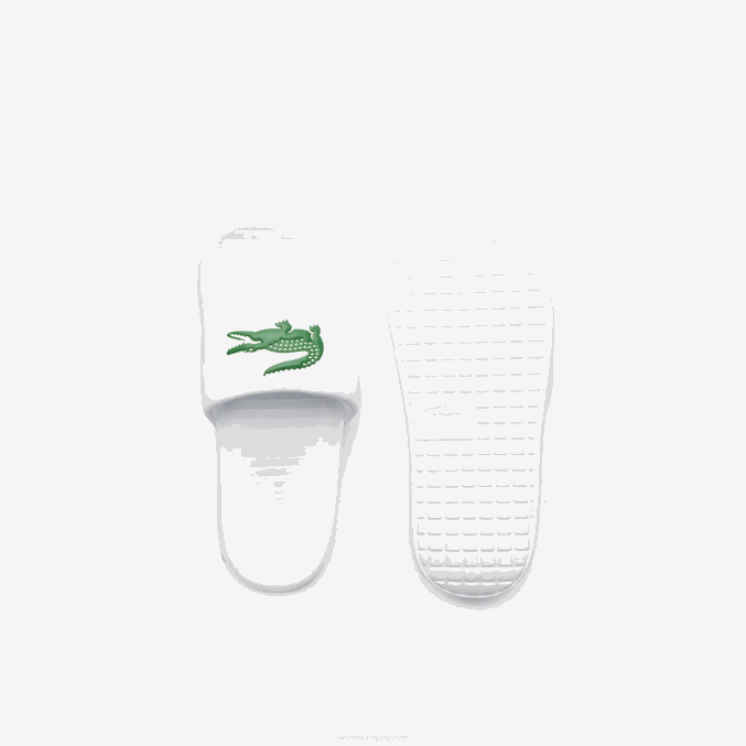 blanco/verde 082 VVL0A2685 mujer Lacoste chanclas sintéticas croco 1.0