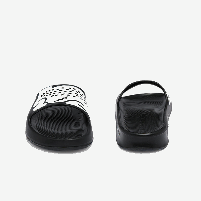 blanco y negro 312 VVL0A2698 mujer Lacoste chanclas sintéticas croco 2.0 con estampado