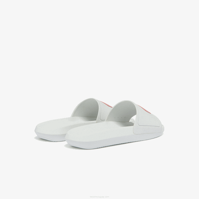 blanco y rosa claro 1y9 VVL0A2702 mujer Lacoste chanclas sintéticas repelentes al agua croco