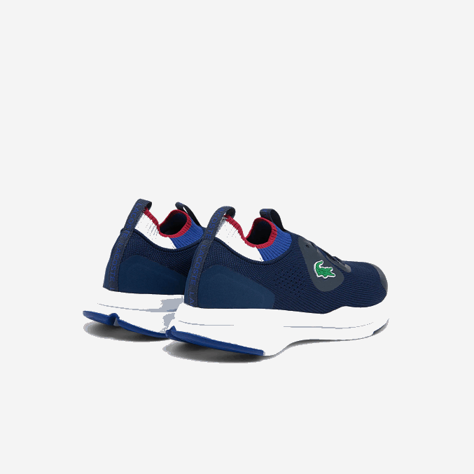 azul marino y blanco 092 VVL0A2742 mujer Lacoste tenis run spin de tejido de punto