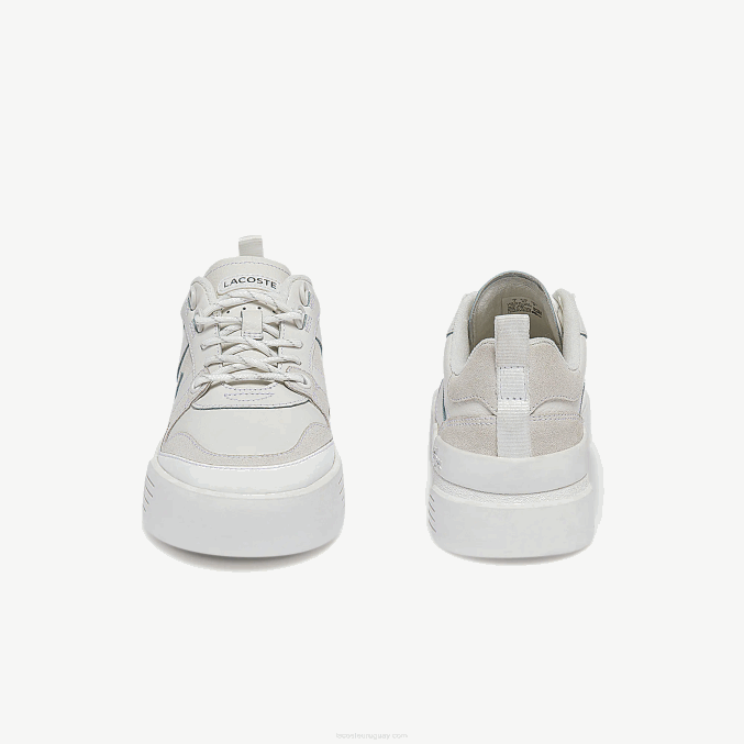blanco 21g VVL0A2708 mujer Lacoste zapatillas l002 de piel