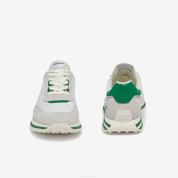 blanco/verde 082 VVL0A2743 mujer Lacoste tenis L-Spin con detalles dorados