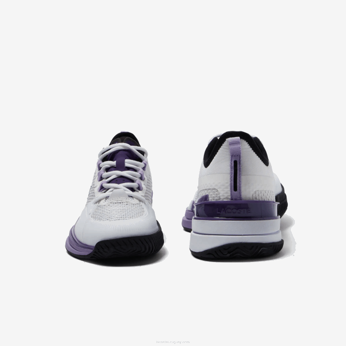 blanco y morado z54 VVL0A2756 mujer Lacoste tenis ag-lt21 ultra textil