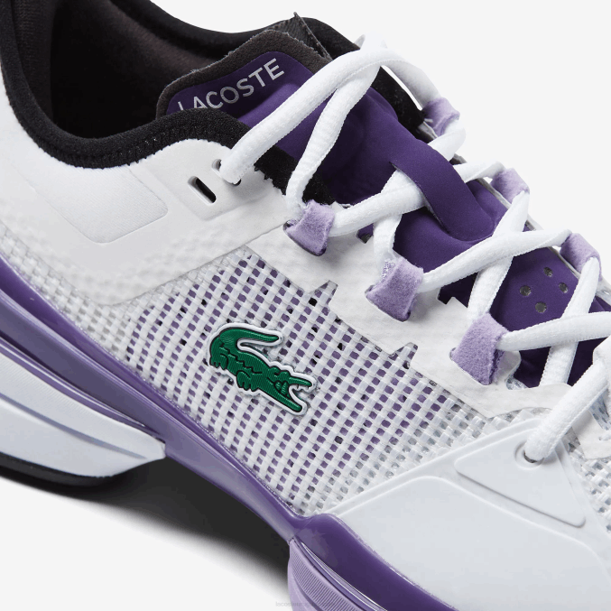 blanco y morado z54 VVL0A2756 mujer Lacoste tenis ag-lt21 ultra textil