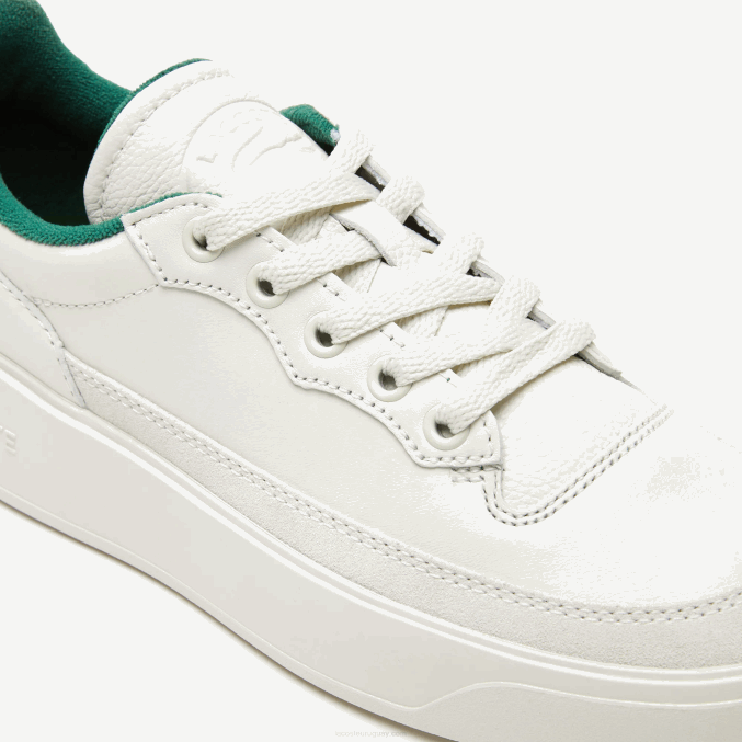 blanquecino 18c VVL0A2684 mujer Lacoste tenis g80 club de cuero a tono