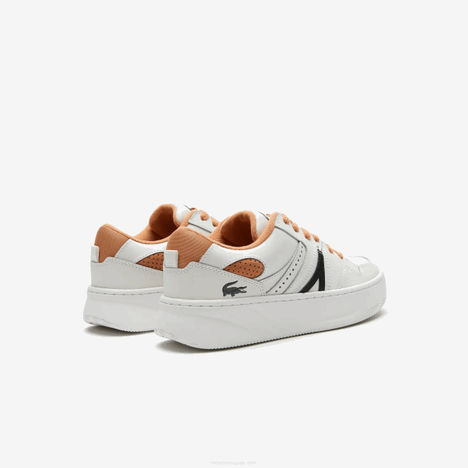 bronceado blanco 291 VVL0A2713 mujer Lacoste zapatillas l005 de piel