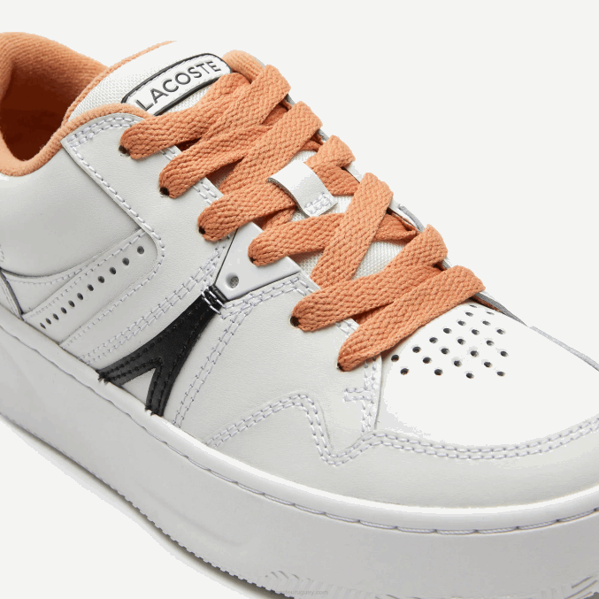 bronceado blanco 291 VVL0A2713 mujer Lacoste zapatillas l005 de piel