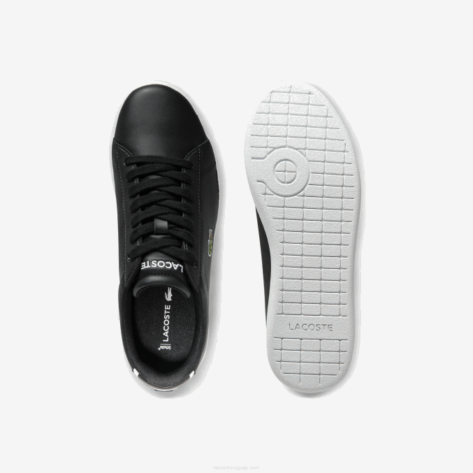 negro 024 VVL0A2717 mujer Lacoste zapatillas carnaby evo de piel con forro de malla