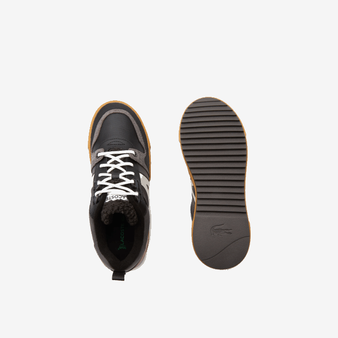 negro rosa 1j1 VVL0A2728 mujer Lacoste l002 zapatos de exterior de cuero de invierno