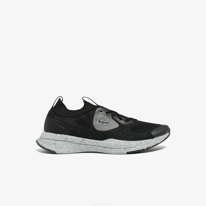 negro y blanco roto 454 VVL0A2726 mujer Lacoste tenis run spin eco textil