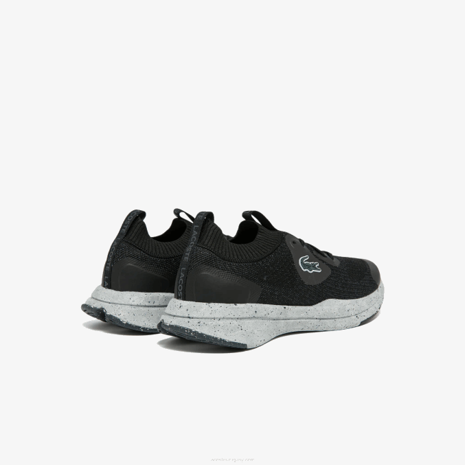 negro y blanco roto 454 VVL0A2726 mujer Lacoste tenis run spin eco textil