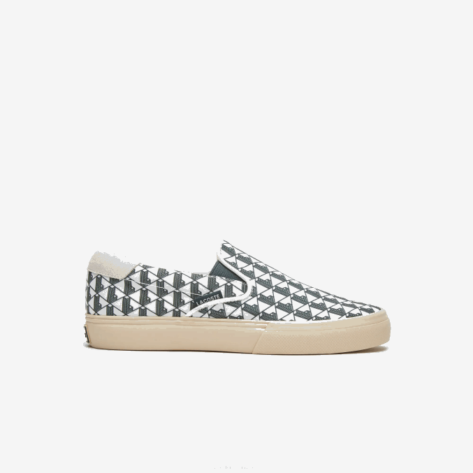 blanco roto y blanco 03a VVL0A2723 mujer Lacoste saltar servir textil sin cordones