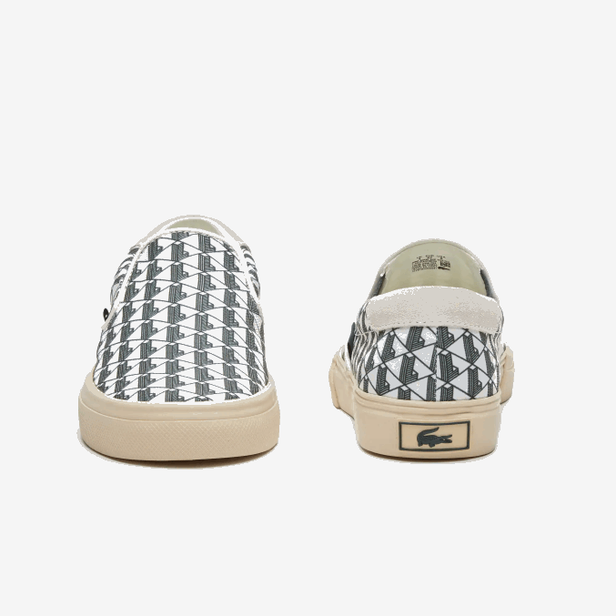 blanco roto y blanco 03a VVL0A2723 mujer Lacoste saltar servir textil sin cordones