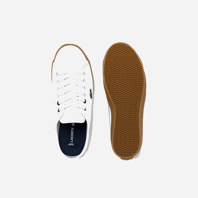 blanco y chicle y37 VVL0A2732 mujer Lacoste zapatillas ziane mule de lona