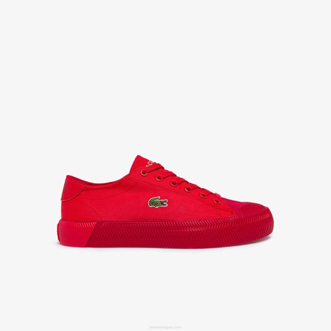 rojo rojo rr1 VVL0A2748 mujer Lacoste tenis Gripshot de lona