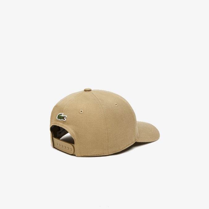 beige cb8 VVL0A2167 niños Lacoste gorra ajustable con ojales en contraste