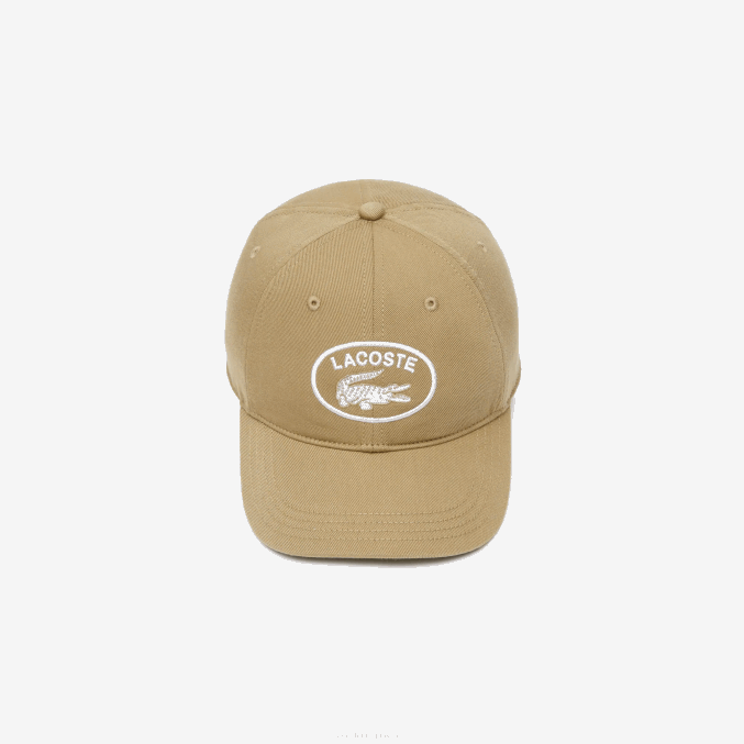 beige cb8 VVL0A2167 niños Lacoste gorra ajustable con ojales en contraste