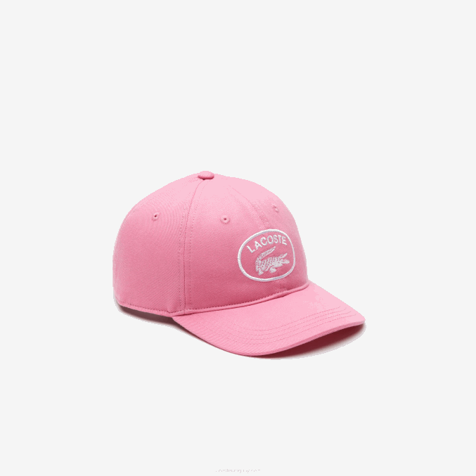 rosa 2r3 VVL0A2169 niños Lacoste gorra ajustable con ojales en contraste