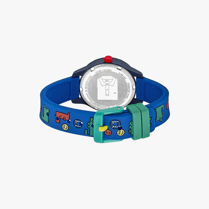 azul 000 VVL0A3111 niños Lacoste Reloj 12.12 3 agujas con correa de silicona azul