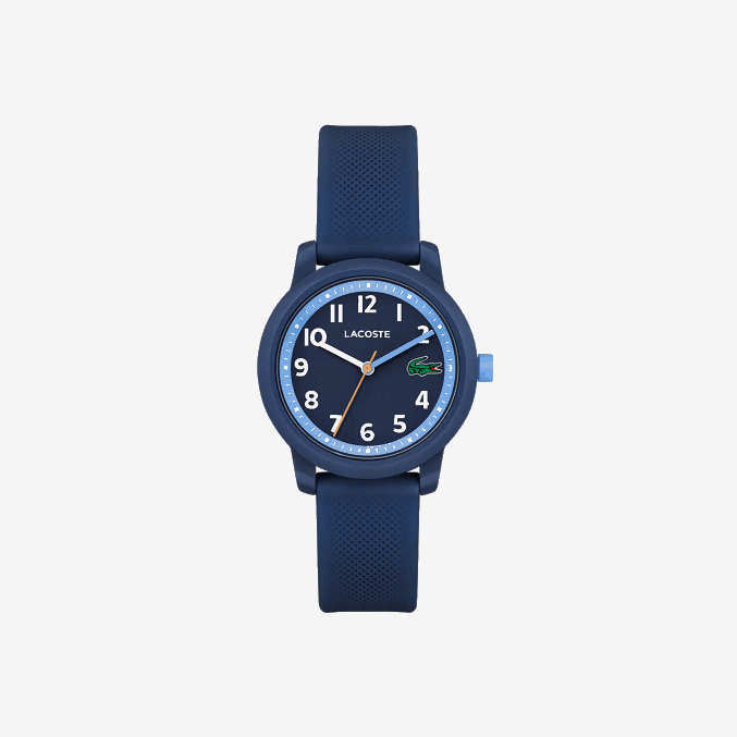 azul 000 VVL0A3300 niños Lacoste 12.12 Reloj con correa de silicona de 3 manecillas